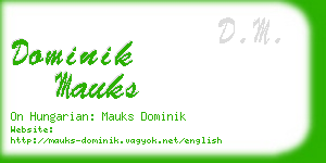 dominik mauks business card